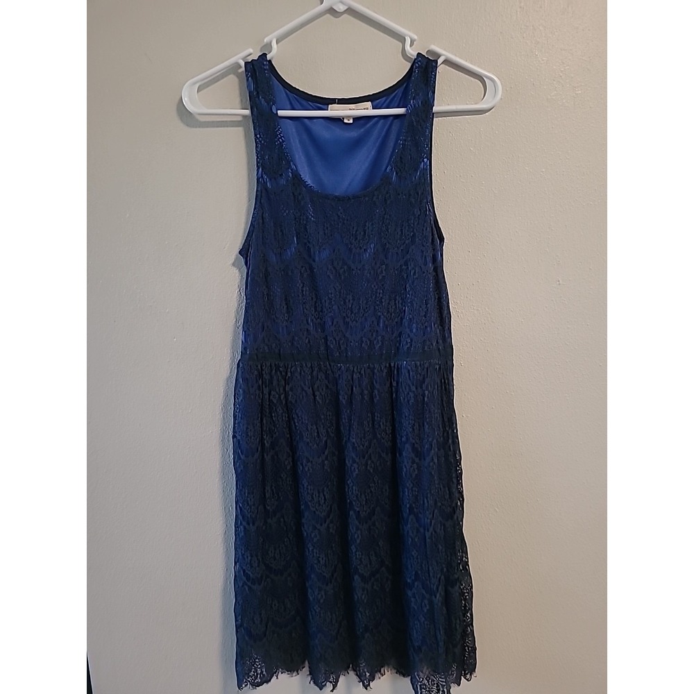 Women's Altar'd State Dress Size Small Dark Navy Lace Sheath Dress Sleeveless‎